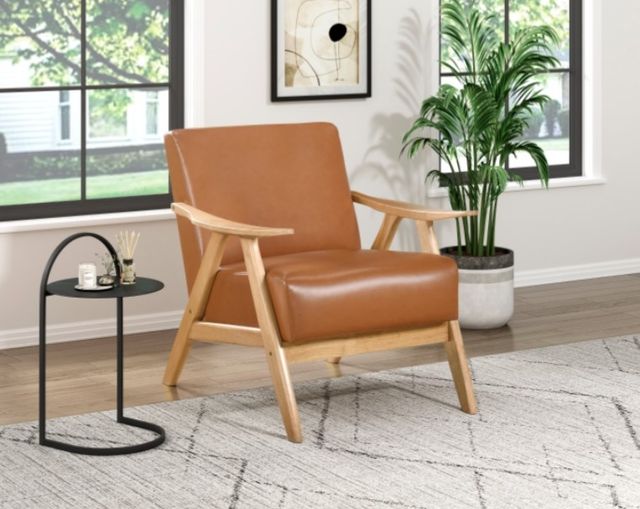 Homelegance® Damala Matt Brown/Natural Accent Chair-1