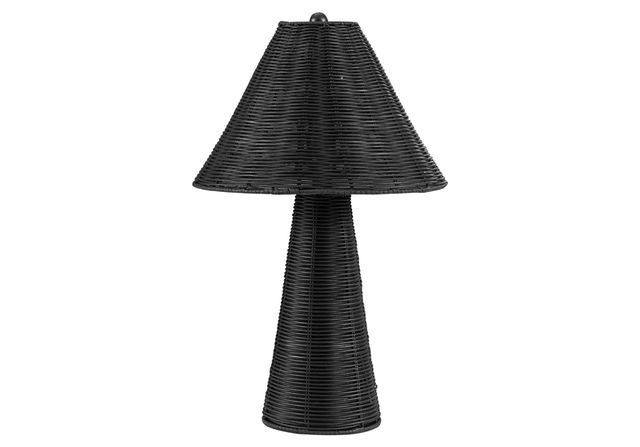 Monarch Specialties Inc. Black Rattan 21" Table Lamp-0