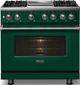 Viking® 5 Series 36" Ivy Pro Style Dual Fuel (LP) Range with Polished Chrome Trim-2