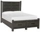 Magnussen Home® Plum Creek Ravenwood Black Queen Panel Storage Bed-0