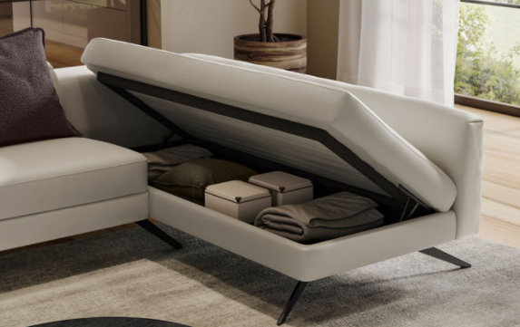 Natuzzi Editions Patto 2-Piece Power Reclining Left-Arm Facing Sectional and Chaise with Storage-3