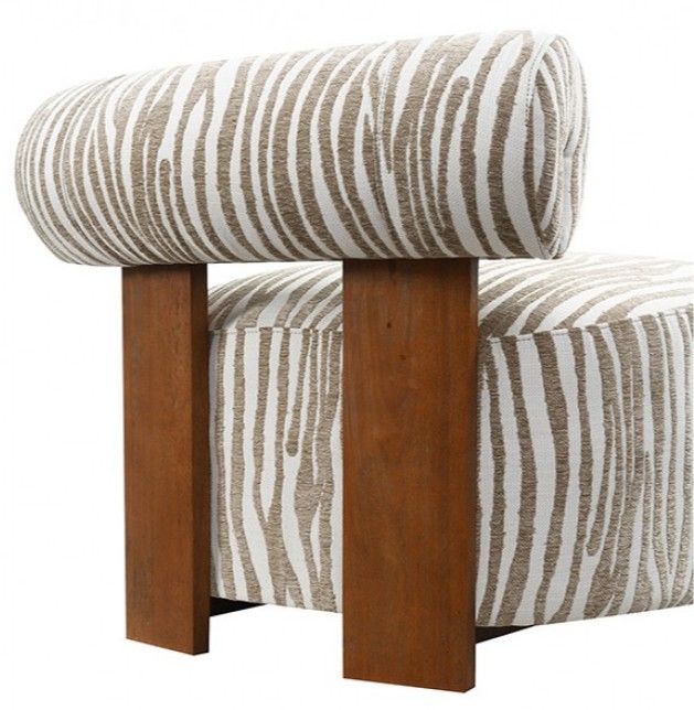 Furniture of America® Niobe Beige Accent Chair-4
