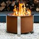 Breeo® X Series 22" Corten Steel Metal Outdoor Round Wood Fire Pit -2
