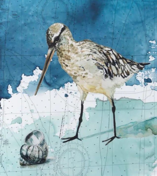 Stylecraft Sandpiper II Blue/Green/White Wall Art-1