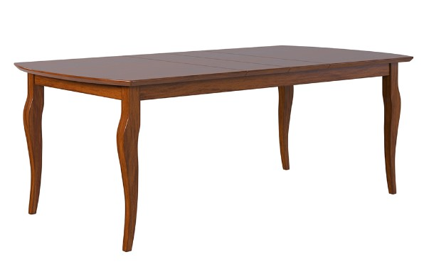 Country View Woodworking Customizable Arlington Sap Cherry Top 42" Dining Table with 4-Leaves and Brown Maple Base