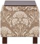 Olliix by Madison Park Taupe Shelley Square Storage Ottoman with Pillows-3