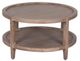 Porter International Designs Lowell Brown Round Coffee Table-1