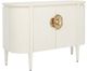 Currey & Company Briallen Cerused White Demi-Lune Cabinet-1