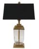 A & B Home Black/Clear Glass Table Lamp-0