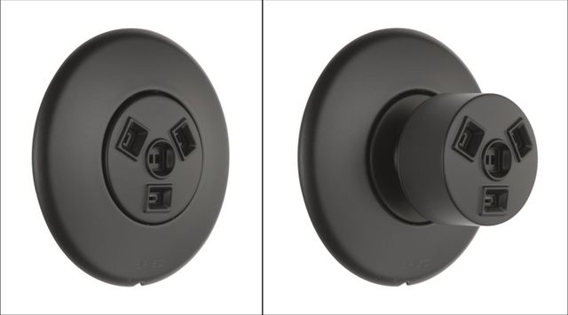 Brizo Essential™ Matte Black Hydrachoice Max® Round Body Spray Trim-2