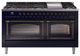 Ilve® Nostalgie II Noblesse 60'' Midnight Blue Pro Style Dual Fuel Range with Burnished Trim-0