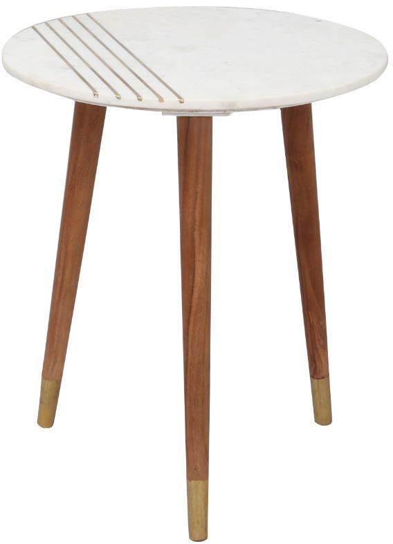 Steve Silver Co. Terrace 2-Piece White Nesting Table with Natural Base-2
