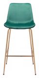 Zuo® Tony Green and Gold Bar Chair-1