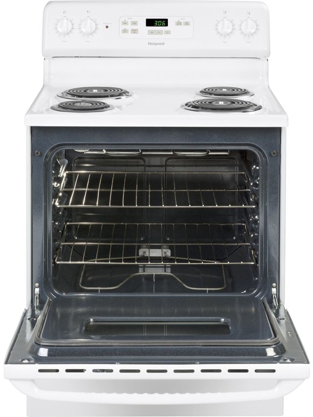 Hotpoint® 30" White Freestanding Electric Range-3