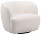 Zuo® Modern Govan Ivory Swivel Chair-0