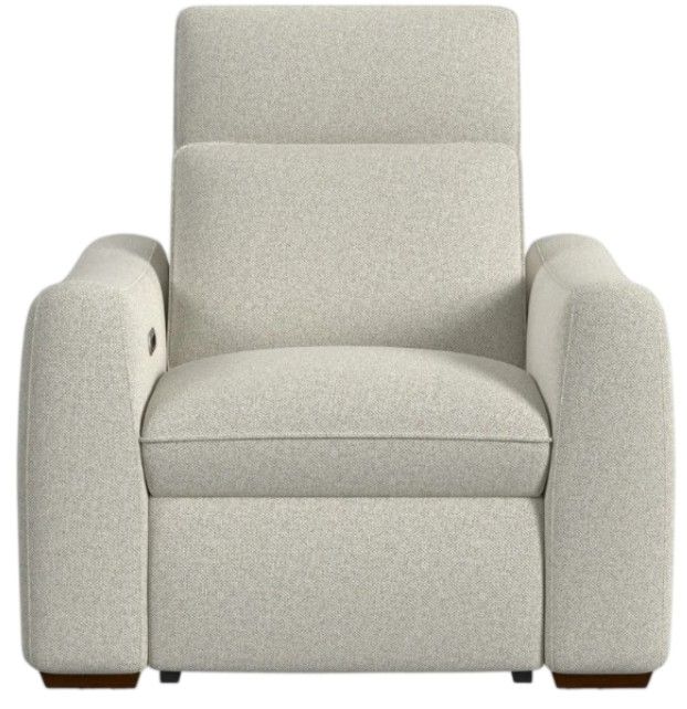 Flexsteel® Ava Silver Sand Fabric Power Recliner with Power Headrest and Lumbar-2