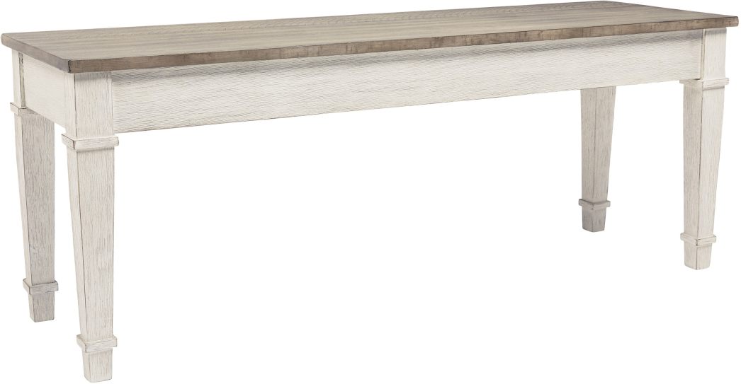 Skempton Storage Bench - White/Light Brown - (D394-00) Skempton Storage Bench - White/Light Brown - (D394-00)