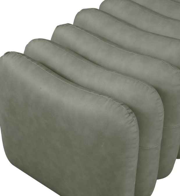 Meridian Furniture Atticus Green Vegan Leather Upholstered Bench-3