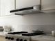 Elica Techne Series Aria 30" Stainless Steel Under Cabinet Range Hood with Black Glass Trim-1