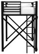 Elements International Talia Black Youth Full Loft Bunk Bed with Ladder-3