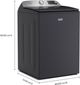 Maytag® Pet Pro 6 Cu. Ft. Midnight Steel Agitator Top Load Washer with Extra Power-2