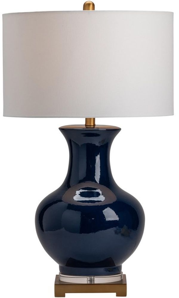 Crestview Collection Blaire Hamilton Blue Urn Table Lamp-1