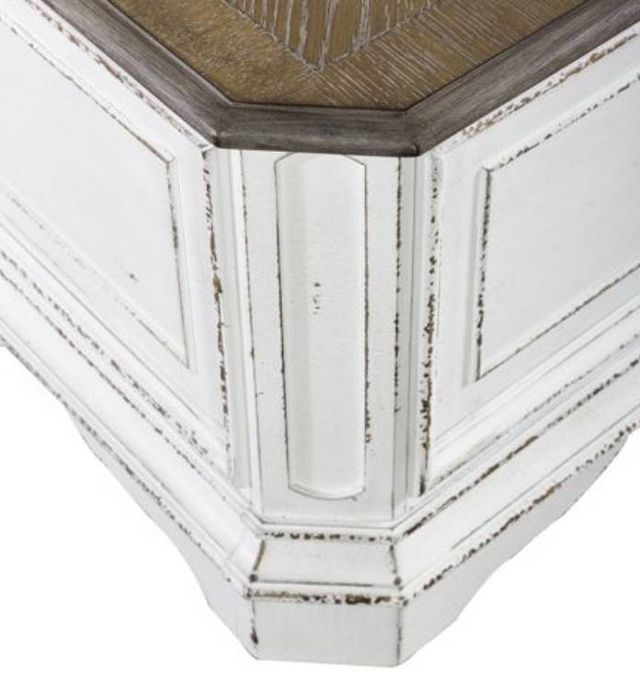Liberty Furniture Magnolia Manor Antique White/Weathered Bark Storage Trunk-6