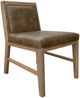 International Furniture Direct Xel-Ha Dark Hay Brown Upholstered Back Dining Side Chair-0