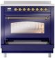 Ilve® Nostalgie II Series 36" Blue Pro Style Induction Range-3