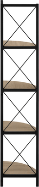 Monarch Specialties Inc. Black/Dark Taupe Bookcase-2