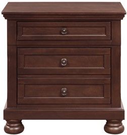 Mazin Furniture Begonia Cherry Brown Nightstand-0
