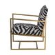 A & B Home Black/Gold/White Armchair -2