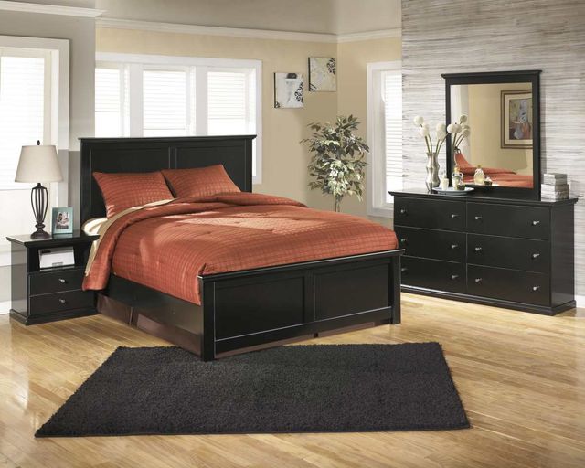 Signature Design by Ashley® Maribel 3-Piece Black King or California King Panel Headboard Bedroom Set-3