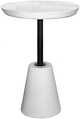 Moe's Home Collection Foundation White Concrete Outdoor Accent Table with Metal Base-0