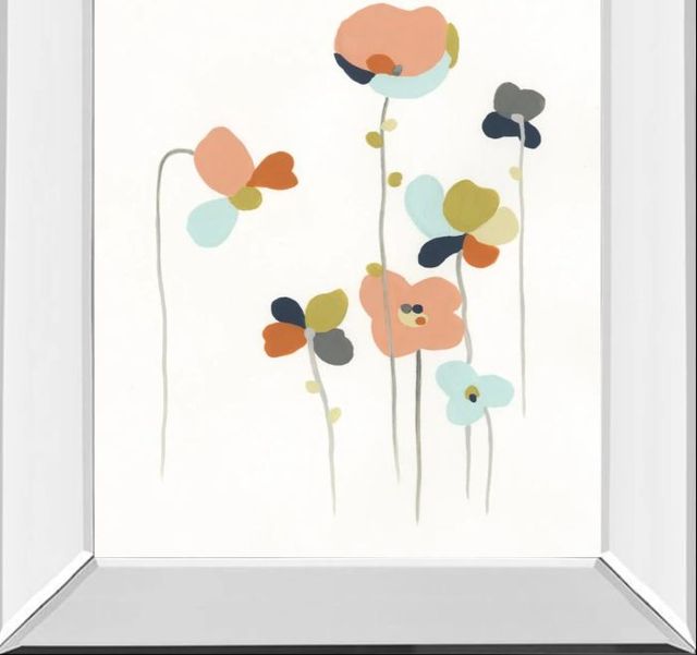 Classy Art Modular Bouquet IV by June Erica Vess Mirror Framed Wall Art-1
