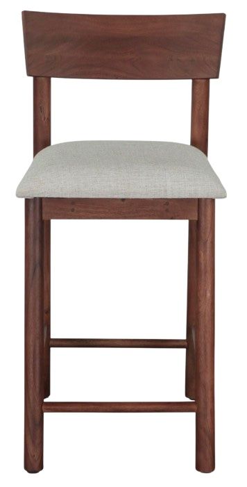 Home Trends & Design Lenox Walnut Upholstered Counter Stool-1