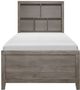 Mazin Furniture Woodrow Brownish Gray Twin Bookcase Bed-0