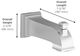 American Standard Town Square® S Polished Chrome Tub and Shower Trim Kit with Water-Saving Showerhead and Lever Handle-3