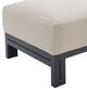 Elements International Playa Dark Gray/Olefin Beige Fabric/Metal Outdoor Ottoman-3