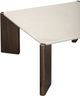 TOV Furniture Restis Cream Quartz Square Coffee Table with Dark Brown Leg-4