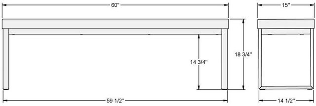 Amisco Customizable Dryden 60" Upholstered Bench-2