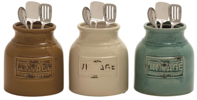 Deco Marche 2-Piece Multi-Colored Ceramic Decorative Jars Set-0