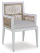 Century® Curate Pasadena Brown/Off-White Dining Arm Chair-0