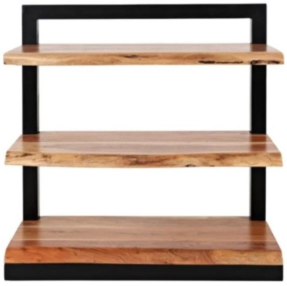 Jofran Inc. Nature's Edge Black/Natural Small Bookcase-1
