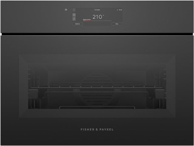 Fisher & Paykel Series 11 24” Black Glass Minimal Handleless Compact Combi-Steam Oven-0