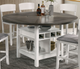 Furniture of America® Stacie White Counter Height Table with Gray Top -0