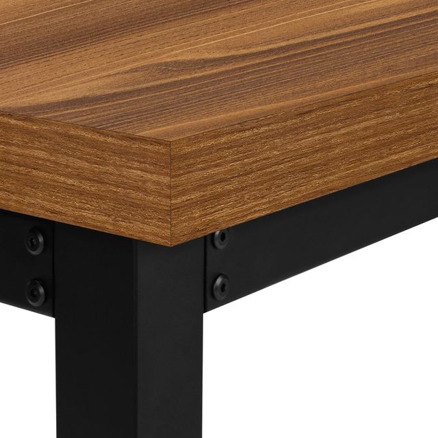 Bureau avec ajustement en hauteur de Monarch Specialties - Noir/Noyer-5