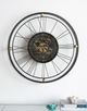 A & B Home Black/Gold Thin Metal Gear Clock-5