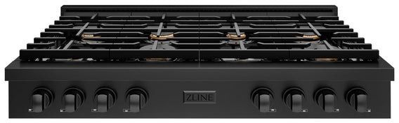 ZLINE Paramount 48" Black Stainless Steel Gas Cooktop-0
