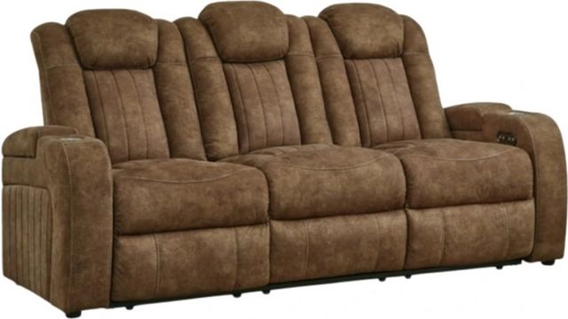 Signature Design by Ashley® Wolfridge Brindle Power Reclining Sofa